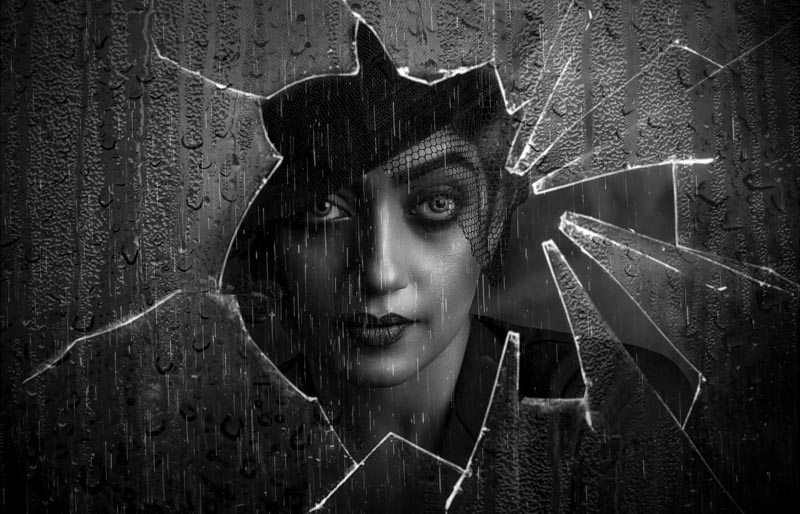 Through the broken window