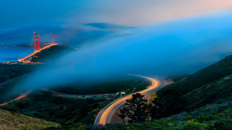 Fog straight into san francisco