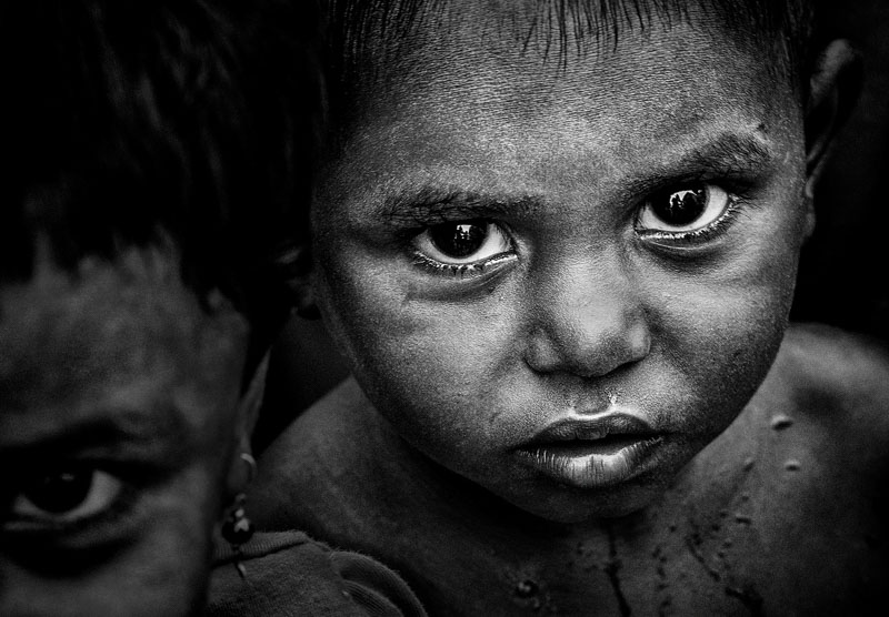 Gaze of a refugee child