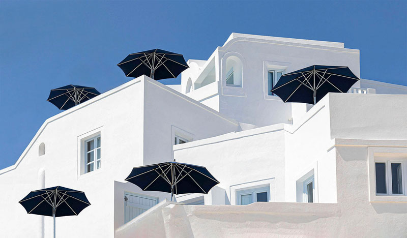 Parasols à santorin
