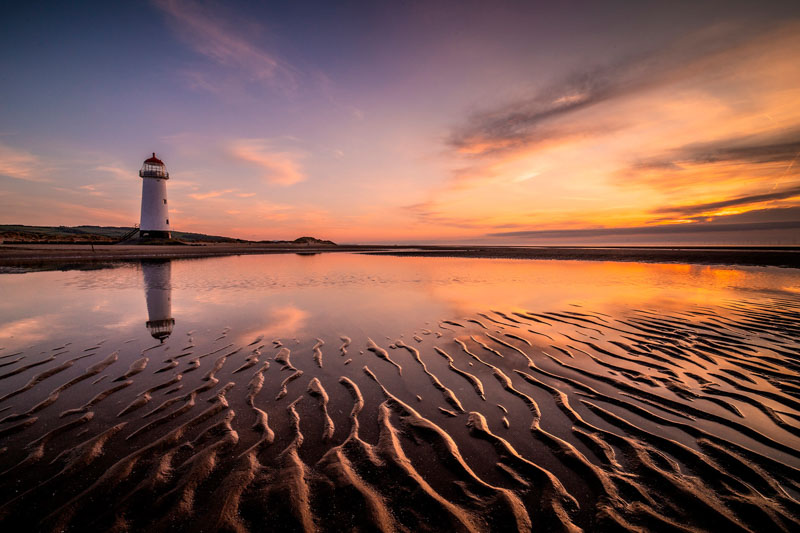 Talacre lighthouse at sunset