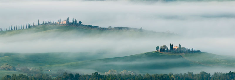 Houses in the morning light