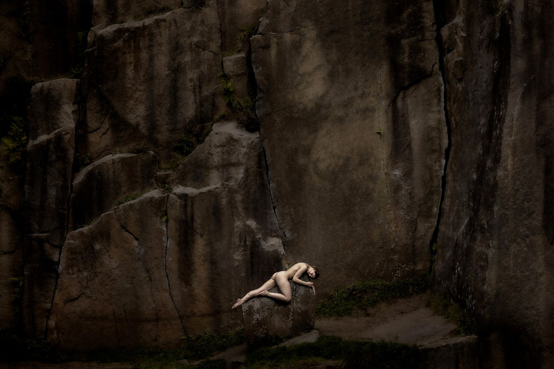 Nude in quarry