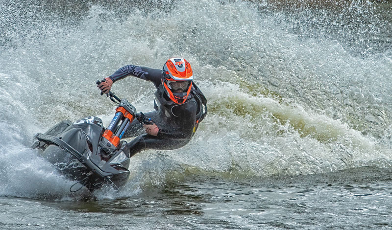 Jet skier on the turn